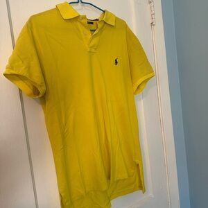 Ralph Lauren Bright Yellow Polo Shirt medium M custom fit